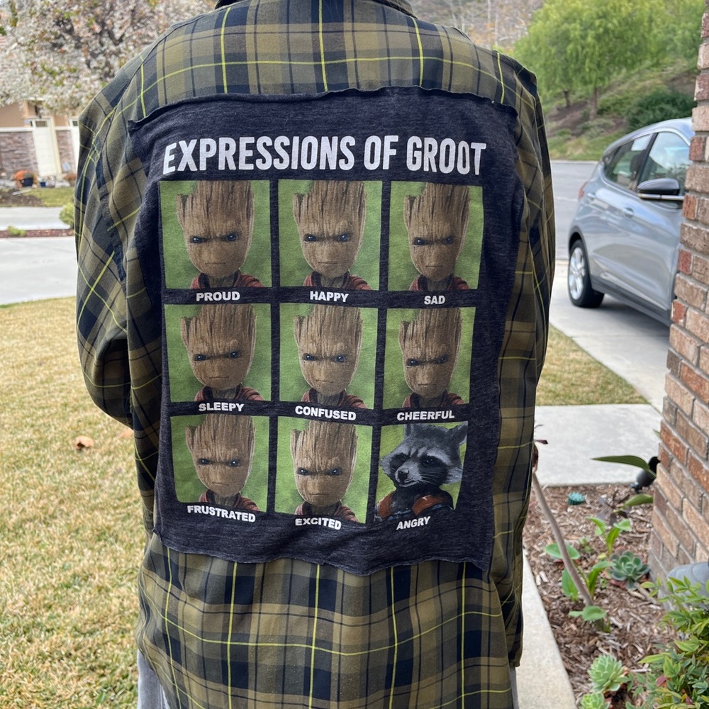 Groot Guardian of the Galaxy upcycled Shirt by Columbia